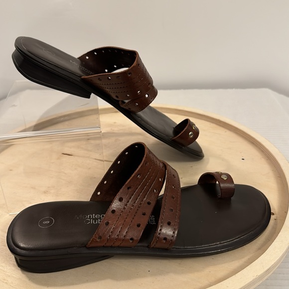 Montego Bay Club Leather Slid Sandals - Picture 5 of 8